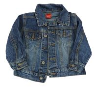 Tmavomodrá rifľová bunda s výšivkou Esprit