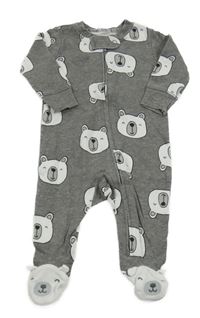 Tmavošedý overal s medvědy 