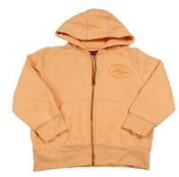 Oranžová propínací mikina s kapucí Next