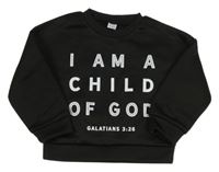 Čierna mikina s nápismi