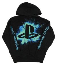 Čierna mikina s potlačou a kapucí - PlayStation H&M