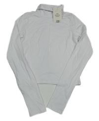 Nové - biele crop tričko s rolákom H&M