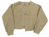 Zlatý prepínaci crop sveter