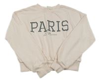 Svetloružová crop mikina s nápisom H&M