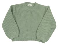 Zelený pletený sveter H&M