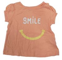 Lososové tričko s nápisom