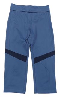 Modré sportovní funkční crop legíny Decathlon