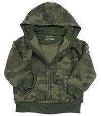 Khaki army propínací mikina s kapucí Primark