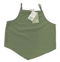 Khaki crop top H&M