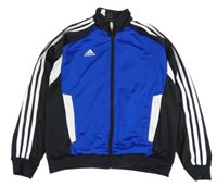 Čierno-bielo-tmavomodrá prepínaci športová mikina s logom zn. Adidas