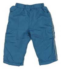 Modré šusťákové zateplené oteplovačky