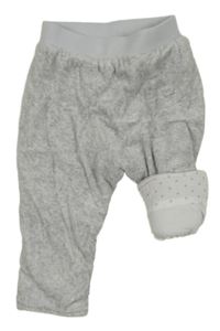 Světlešedé sametové zateplené tepláky 