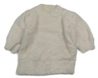 Pudrový chlpatý sveter Next