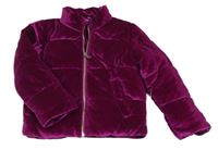 Fialová sametová zimní bunda George