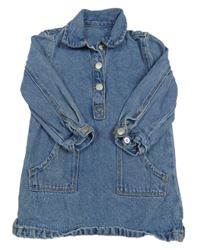 Modré riflové šaty George