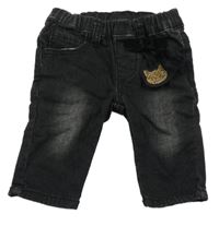 Tmavosivé rifle s mašlou a králíčky