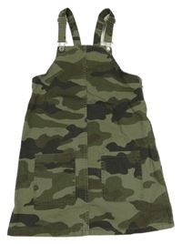 Khaki-černé army riflové laclové šaty Denim Co.