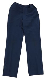 Tmavomodré společenské slim chino kalhoty H&M
