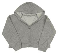 Svetlosivá prepínaci crop mikina s kapucňou George