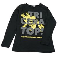 Čierne tričko s nápisom a dinem Dopodopo