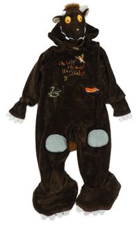 Kostým - Hnědá plyšová kombinéza s kapucí - Gruffalo TU
