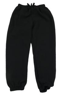 Čierne ľahké teplákové cuff nohavice Shein