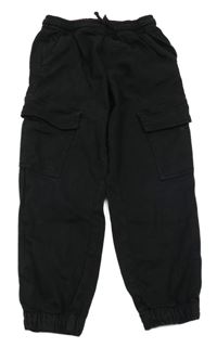 Černé cargo cuff teplákové rifle Zara