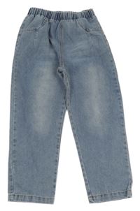 Svetlomodré široké rifle Shein