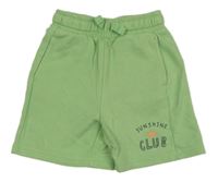 Svetlozelené teplákové kraťasy s nápisom George