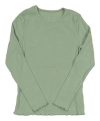 Svetlozelené rebrované tričko George