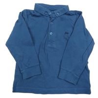 Tmavomodré polo tričko s motorkou Matalan