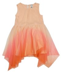 Růžovo-oranžové ombré tylové šaty C&A