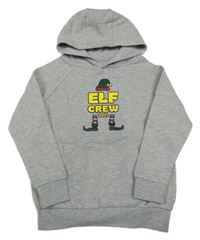 Sivá mikina s potlačou a kapucí - ELF Dunnes