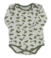 Bílo-zelené body s diny 
