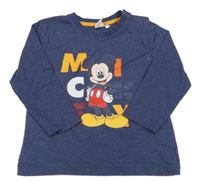 Šedomodré tričko s Mickeym Disney