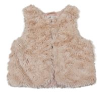 Svetloružová kožušinová podšitá vesta H&M