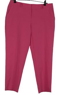 Dámské tmavorůžové crop kalhoty Dorothy Perkins