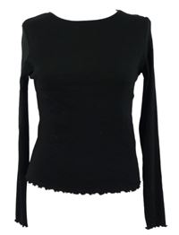 Dámské černé žebrované triko New Look 