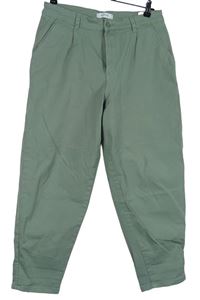 Dámské světlekhaki plátěné barrel kalhoty Reserved 