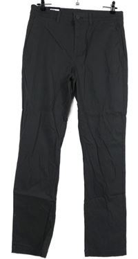 Pánské tmavošedé plátěné chino kalhoty Dunnes vel. 32/32