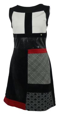 Dámské černo-bílo-červené šaty Rina Scimento 