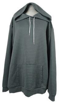 Dámská šedá vzorovaná mikina s kapucí vel. 6XL