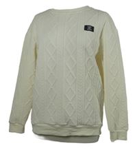 Dámska smotanová vzorovaná mikina