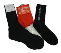 Nové - 3x Pánské červené fotbalové štulpny + černé s nápisem + černé ponožky vel. 40-43