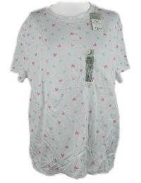 Nové - Dámske biele srdiečkované tričko Primark