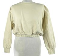 Dámská béžová crop mikina 