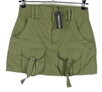 Nové - Dámska khaki plátenná minisukňa s vreckami PrettyLittle Thing