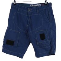 Pánske tmavomodré plátenné kraťasy s vreckami Aeronautica