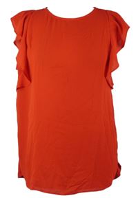 Dámska červená blúzka s volánikmi F&F