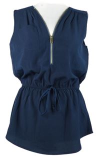 Dámská tmavomodrá peplum halenka Colloseum 